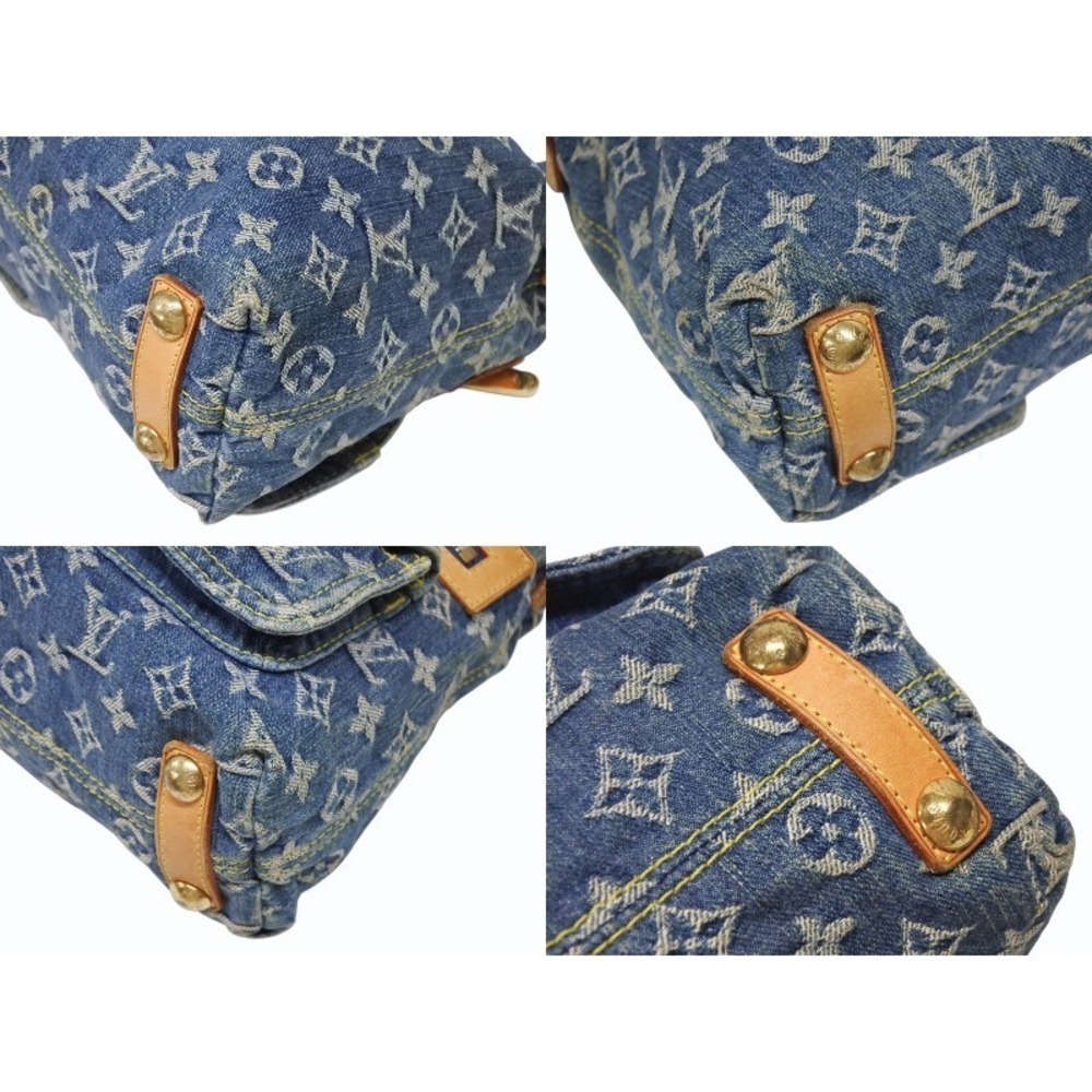 Louis Vuitton Blue Indigo Denim Shoulder Monogram Bag Baggy - Picture 7 of 9
